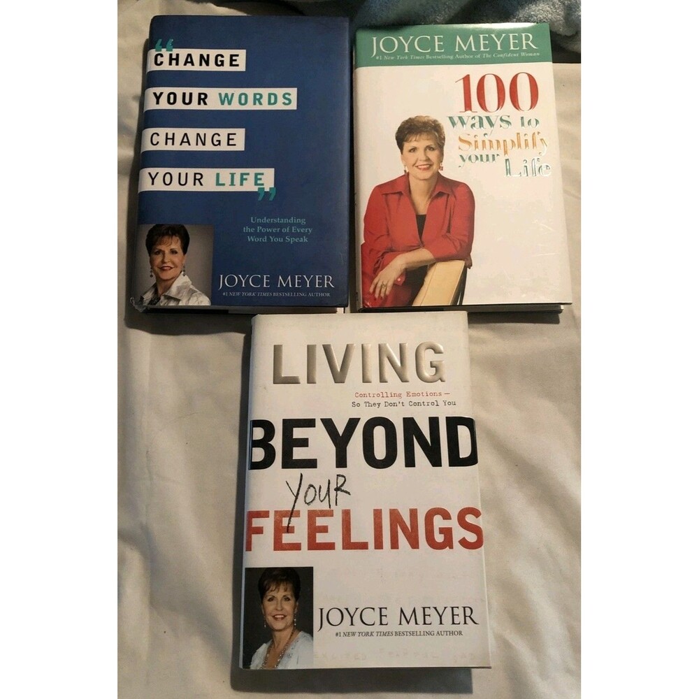 3x Joyce Meyer Christian Living Inspirational Devotion Bundle READ